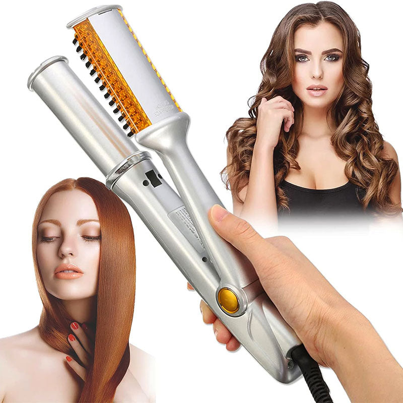 2-in-1 Professional Rotating Iron Hair Brush | Adjustable Heat, Quick Heating & Ideal for All Hair Types